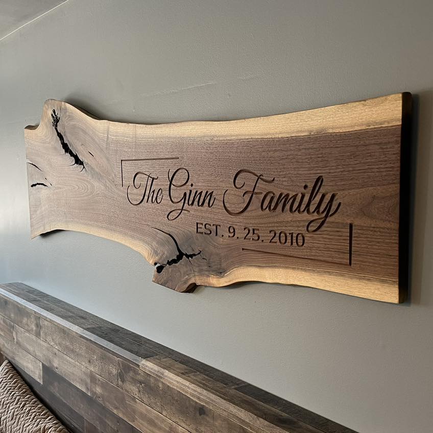 Walnut Engraved Slab