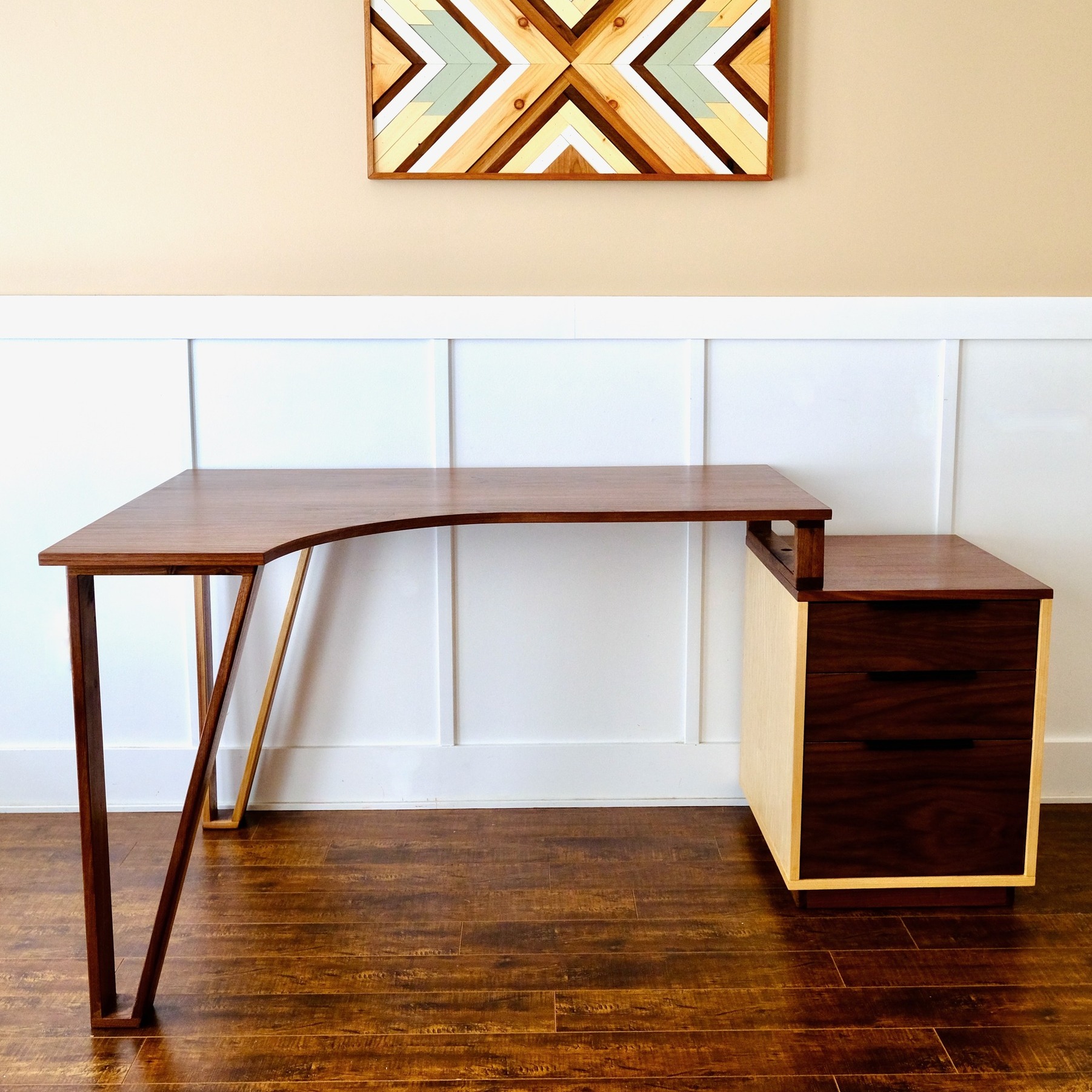 Walnut & Maple Desk