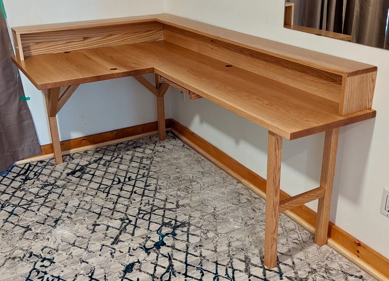 Red Oak Computer Desk
